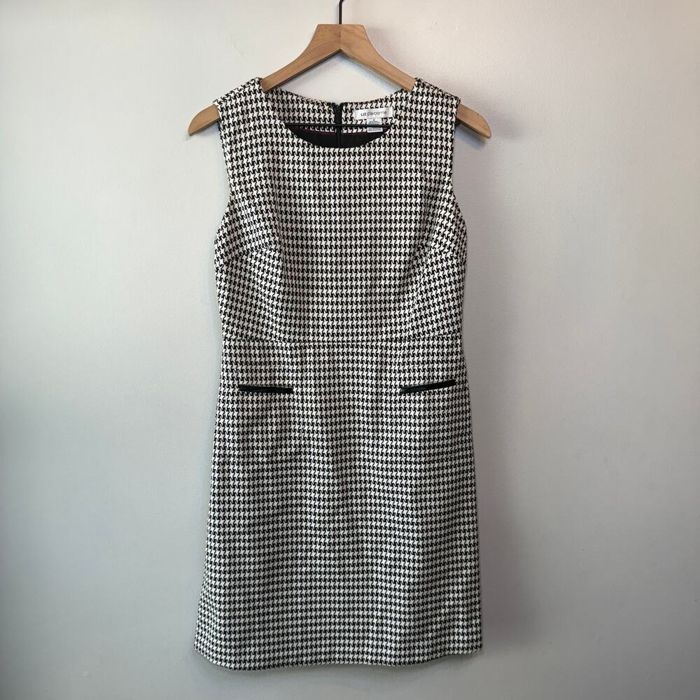 Liz Claiborne Women's Houndstooth Print Sleeveless Pencil Dress Size 6